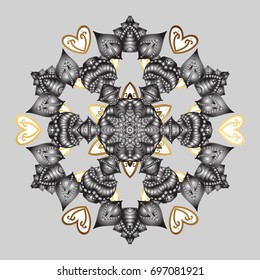 Vector christmas abstract colorful background with falling snowflake. Christmas vector pattern with holidays decorations.