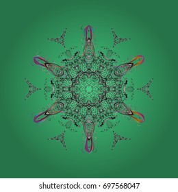 Vector christmas abstract colorful background with cute snowflake. Christmas background with snowflakes. Vector illustration. Winter abstract background.