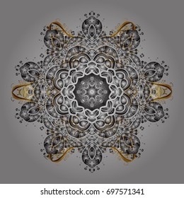 Vector christmas abstract colorful background with falling snowflake. Christmas vector pattern with holidays decorations.
