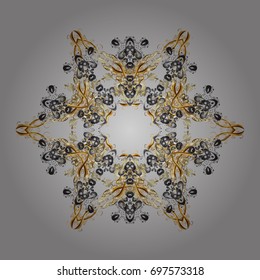 Vector christmas abstract colorful background with falling snowflake. Christmas vector pattern with holidays decorations.