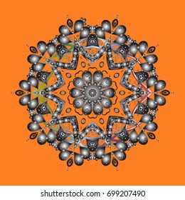 Vector christmas abstract colorful background with falling snowflake. Snowflakes Vector illustration. Decoration winter snow icons.