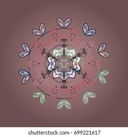 Vector christmas abstract colorful background with falling snowflake. 