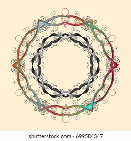Vector christmas abstract colorful background with cute snowflake. Christmas Snowflakes Background. Cute Pattern. Vector illustration. Pattern of snowflakes.