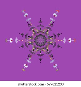 Vector christmas abstract colorful background with falling snowflake. Christmas background with snowflakes. Winter abstract background. Vector illustration.