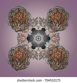 Vector christmas abstract colorful background with cute snowflake. Different snowflake collection vector, winter elements on a colored background.