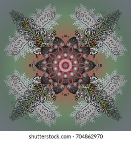 Vector christmas abstract colorful background with falling snowflake. Vector illustration. Christmas background with snowflakes. Winter abstract background.