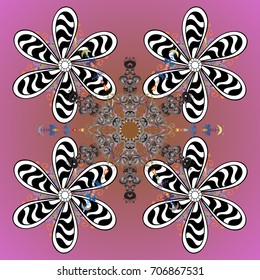 Vector christmas abstract colorful background with cute snowflake. Winter abstract background. Christmas background with snowflakes. Vector illustration.