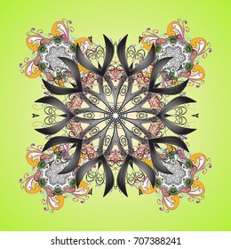 Vector christmas abstract colorful background with cute snowflake. Christmas background with snowflakes. Vector illustration. Winter abstract background.