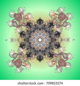 Vector christmas abstract colorful background with falling snowflake. Snowflakes Vector illustration. Decoration winter snow icons.