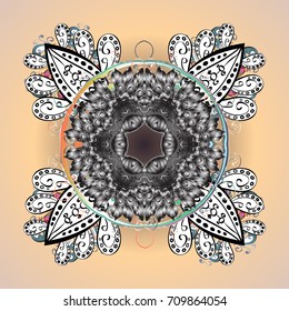 Vector christmas abstract colorful background with cute snowflake. Different snowflake collection vector, winter elements on a colored background.