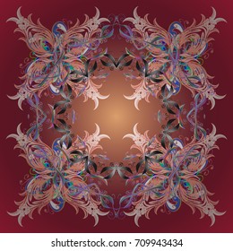 Vector christmas abstract colorful background with falling snowflake. Vector illustration. Snowflake background.