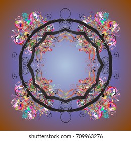 Vector christmas abstract colorful background with cute snowflake. Different snowflake collection vector, winter elements on a colored background.