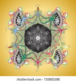 Vector christmas abstract colorful background with falling snowflake. Vector illustration. Snowflake background.