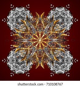 Vector christmas abstract colorful background with falling snowflake. Vector illustration. Snowflake background.