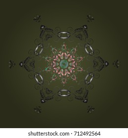 Vector christmas abstract colorful background with falling snowflake. Snowflakes Vector illustration. Decoration winter snow icons.