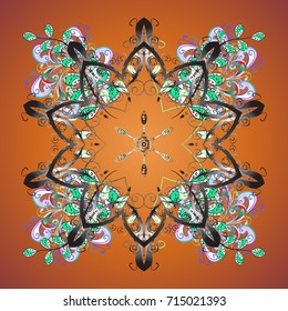 Vector christmas abstract colorful background with cute snowflake. Christmas background with snowflakes. Vector illustration. Winter abstract background.