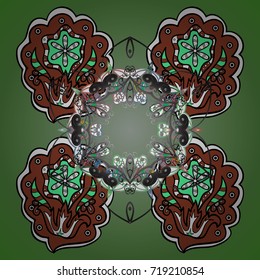 Vector christmas abstract colorful background with falling snowflake. Vector illustration. Snowflake background.