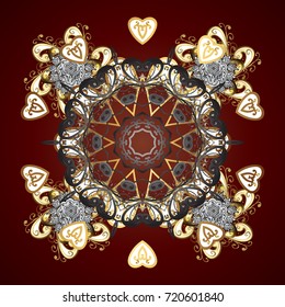 Vector christmas abstract colorful background with cute snowflake. Cute Pattern. 