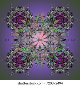 Vector christmas abstract colorful background with falling snowflake. Winter abstract background. Vector illustration. Christmas background with snowflakes.