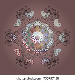 Vector christmas abstract colorful background with falling snowflake. Snowflakes Vector illustration. Decoration winter snow icons.