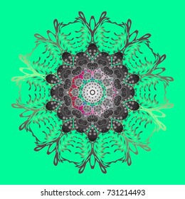 Vector christmas abstract colorful background with cute snowflake. Pattern of snowflakes. Cute Pattern. Christmas Snowflakes Background. Vector illustration.
