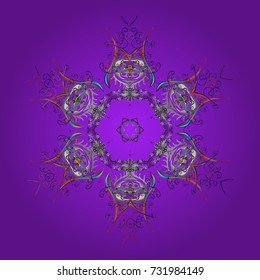 Vector christmas abstract colorful background with cute snowflake. Winter abstract background. Christmas background with snowflakes. Vector illustration.