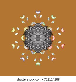 Vector christmas abstract colorful background with falling snowflake. Christmas background with snowflakes. Winter abstract background. Vector illustration.