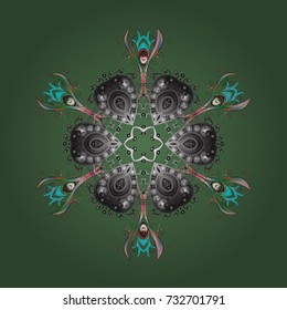 Vector christmas abstract colorful background with falling snowflake. Vector illustration. Snowflake background.