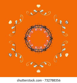 Vector christmas abstract colorful background with cute snowflake. Vector illustration. Winter abstract background. Christmas background with snowflakes.