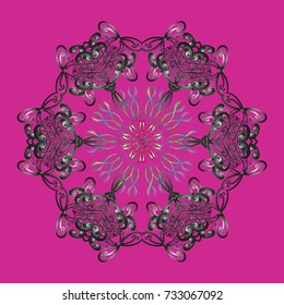 Vector christmas abstract colorful background with falling snowflake. Vector illustration. Snowflake background.