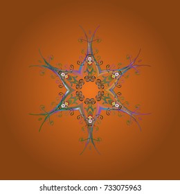 Vector christmas abstract colorful background with cute snowflake. Christmas background with snowflakes. Vector illustration. Winter abstract background.