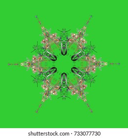 Vector christmas abstract colorful background with cute snowflake. Christmas Snowflakes Background. Pattern of snowflakes. Cute Pattern. Vector illustration.