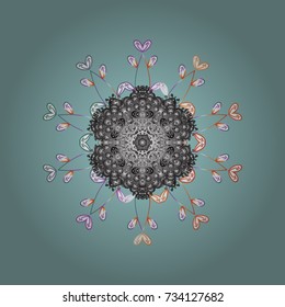 Vector christmas abstract colorful background with falling snowflake. Snowflakes Vector illustration. Decoration winter snow icons.