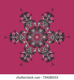 Vector christmas abstract colorful background with falling snowflake. Vector illustration. Christmas background with snowflakes. Winter abstract background.