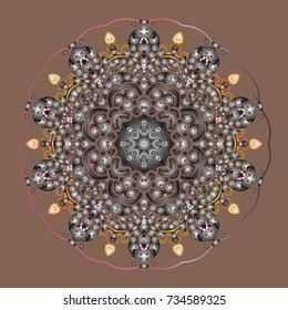 Vector christmas abstract colorful background with falling snowflake. Christmas vector pattern with holidays decorations.