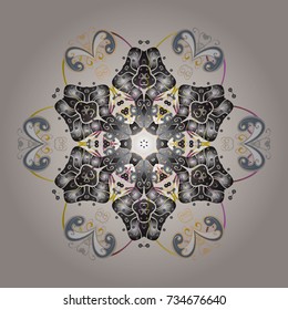 Vector christmas abstract colorful background with falling snowflake. Winter abstract background. Vector illustration. Christmas background with snowflakes.