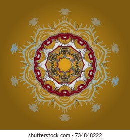 Vector christmas abstract colorful background with cute snowflake. Christmas background with snowflakes. Vector illustration. Winter abstract background.
