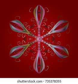 Vector christmas abstract colorful background with falling snowflake. Winter abstract background. Vector illustration. Christmas background with snowflakes.