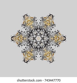 Vector christmas abstract colorful background with falling snowflake. Snowflakes Vector illustration. Decoration winter snow icons.