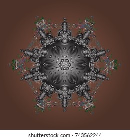 Vector christmas abstract colorful background with cute snowflake. Pattern of snowflakes. Cute Pattern. Christmas Snowflakes Background. Vector illustration.