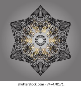 Vector christmas abstract colorful background with falling snowflake. Vector illustration. Snowflake background.