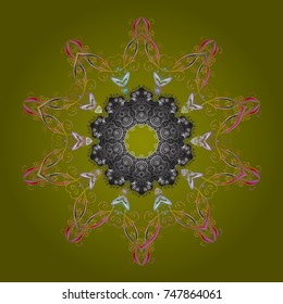 Vector christmas abstract colorful background with falling snowflake. Vector illustration. Snowflake background.