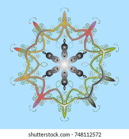 Vector christmas abstract colorful background with falling snowflake.