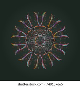 Vector christmas abstract colorful background with cute snowflake. Winter abstract background. Christmas background with snowflakes. Vector illustration.