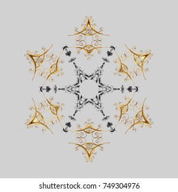 Vector christmas abstract colorful background with falling snowflake. Vector illustration. Snowflake background.
