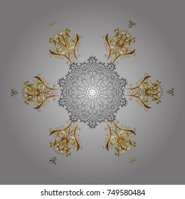 Vector christmas abstract colorful background with falling snowflake. Christmas vector pattern with holidays decorations.