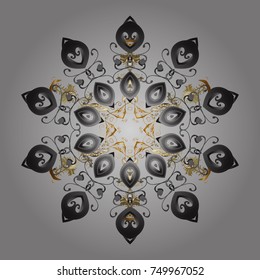 Vector christmas abstract colorful background with falling snowflake. Vector illustration. Snowflake background.
