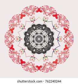 Vector christmas abstract colorful background with falling snowflake. Vector illustration. Snowflake background.