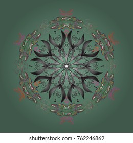 Vector christmas abstract colorful background with cute snowflake. Christmas Snowflakes Background. Cute Pattern. Vector illustration. Pattern of snowflakes.