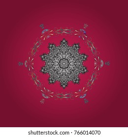 Vector christmas abstract colorful background with falling snowflake. Vector illustration. Snowflake background.